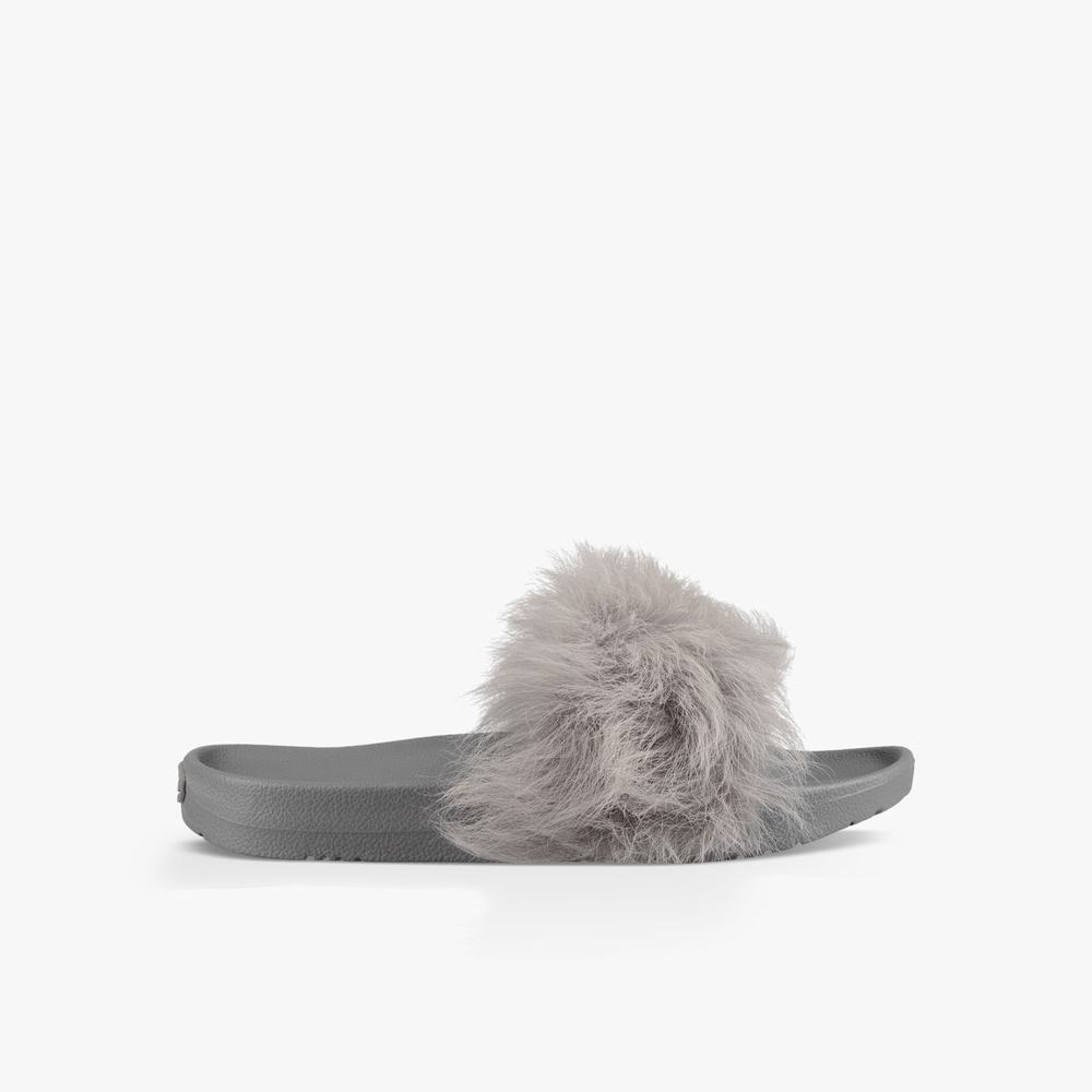 Tong UGG Royale Femme Grise Soldes 400FJBIZ